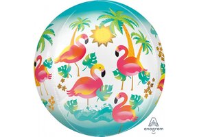 ORBZ ballon met flamingo's 40cm