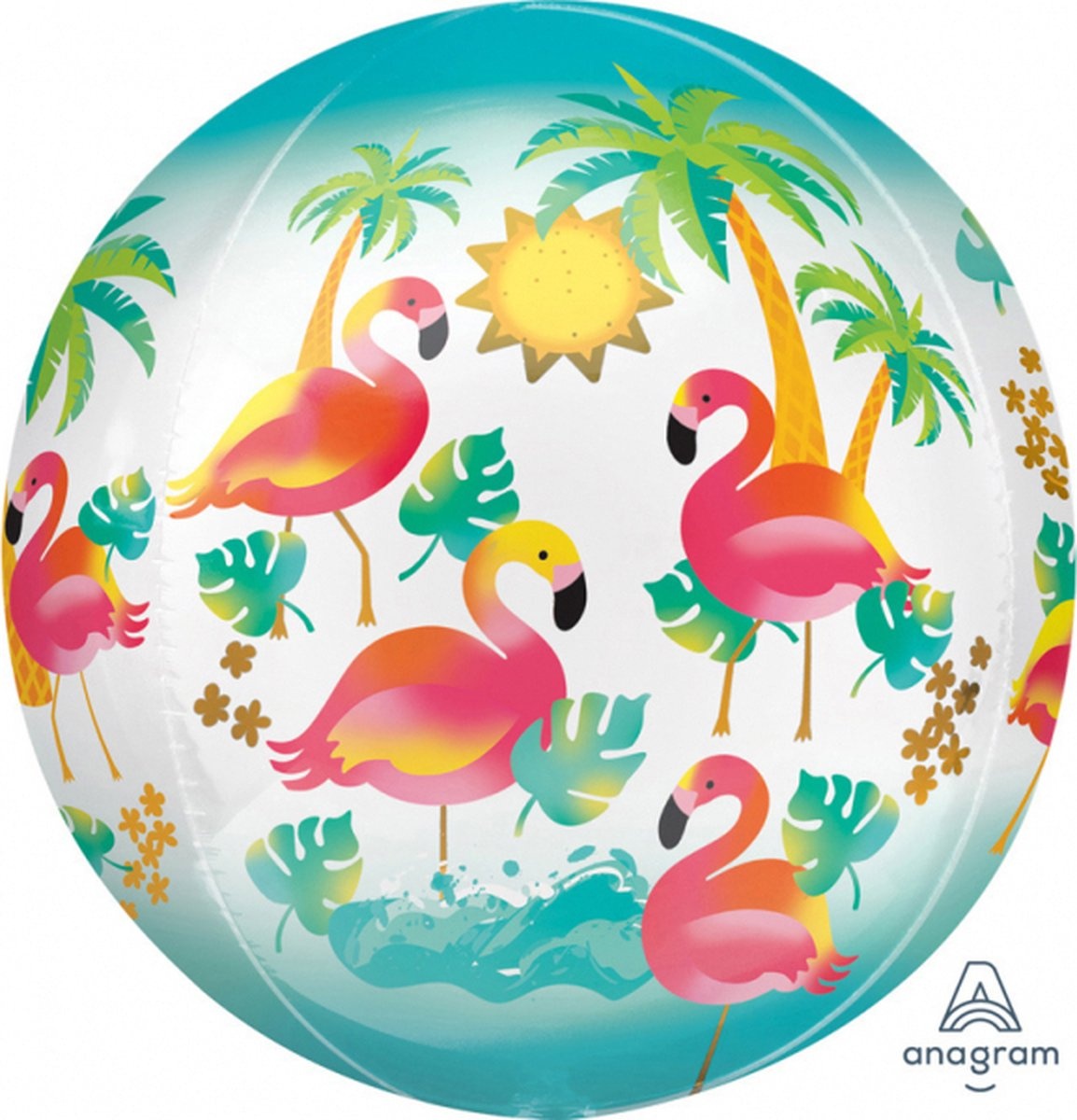 ORBZ ballon met flamingo's 40cm