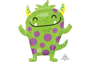 Amscan - Folieballon Happy Monster Groen  66 x 73 cm