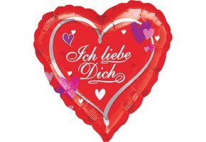 Amscan Ich liebe Dich Hart Folieballon 43 cm
