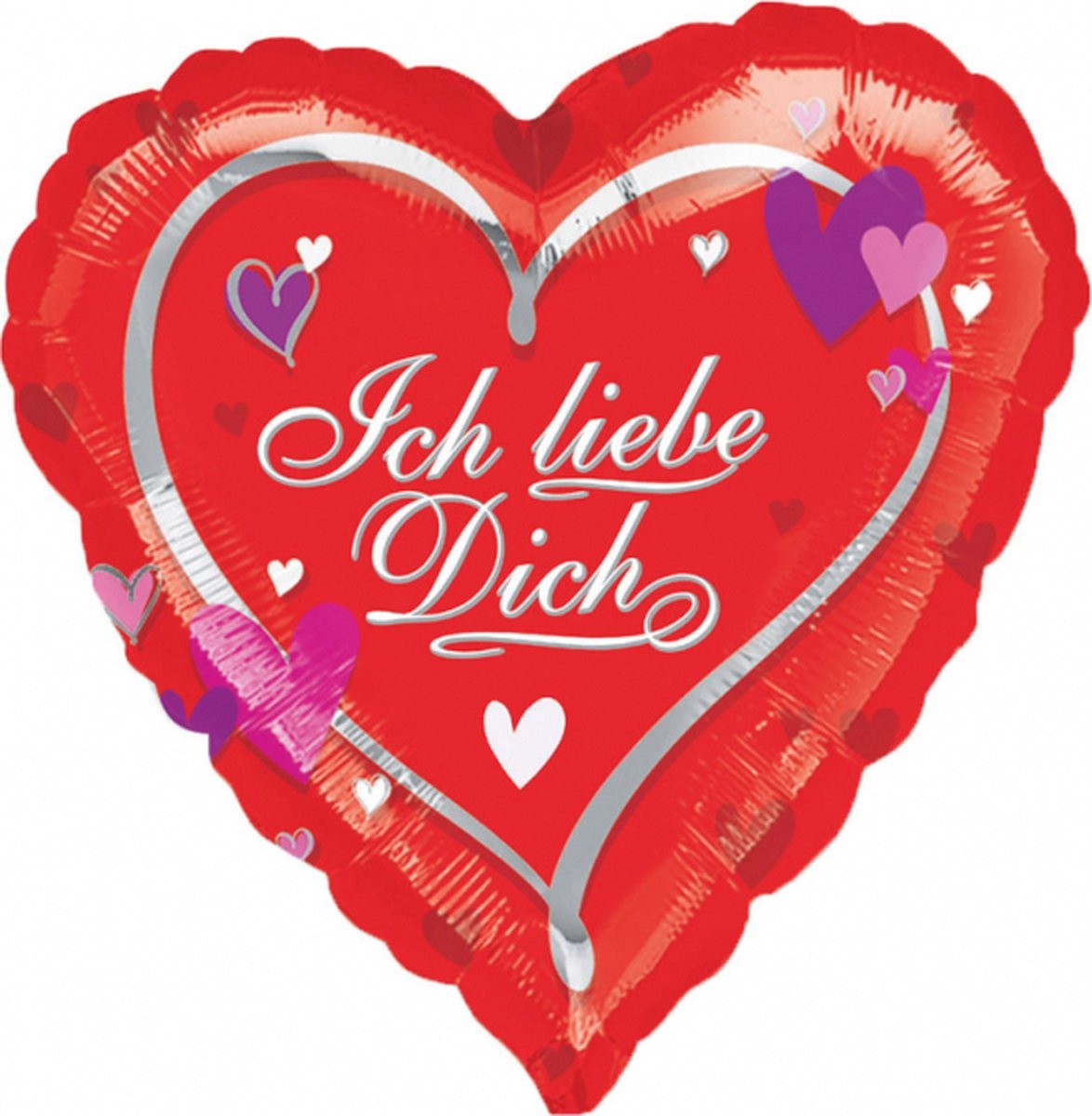 Amscan Ich liebe Dich Hart Folieballon 43 cm