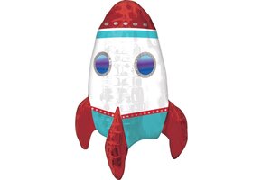 Amscan - Folieballon Luchtdecoratie Raket 53 cm