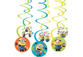 Amscan Swirl Slinger Despicable Me 45 cm Minions 6 Stuks