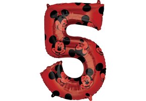 Amscan Folieballon Mickey Mouse 5 Jaar Junior 45 X 66 Cm Rood - Copy