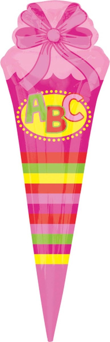 Amscan Folieballon School ABC roze 35x111cm
