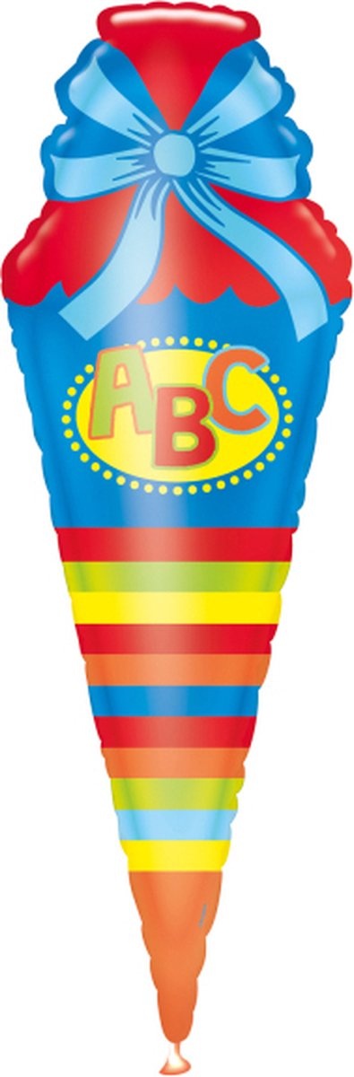 Amscan Folieballon School ABC blauw 35x111cm
