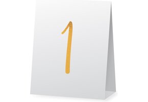 Just Married - Tafelkaartjes nummers 1 t/m 8 - 8 stuks