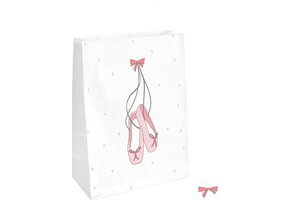 Amscan Cadeauzakken Little Dancer 21 cm Papier Wit 4 Stuks