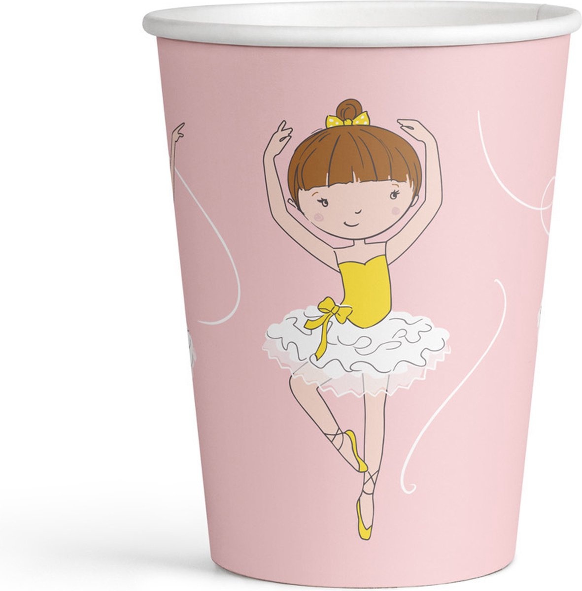 Amscan Kartonnen beker Ballerina Little Dancer 8 stuks