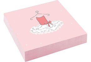 Amscan Servetten Little Dancer 33 X 33 Cm Roze 20 Stuks