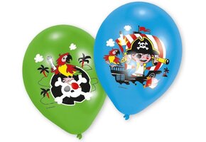 Amscan Ballonnen Pirate 27,5 Cm Blauw/groen 6 Stuks