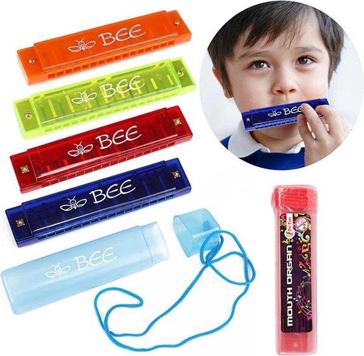 Toi-Toys Mondharmonica in opbergetui 13 Cm - 1 exemplaar assorti uitgeleverd