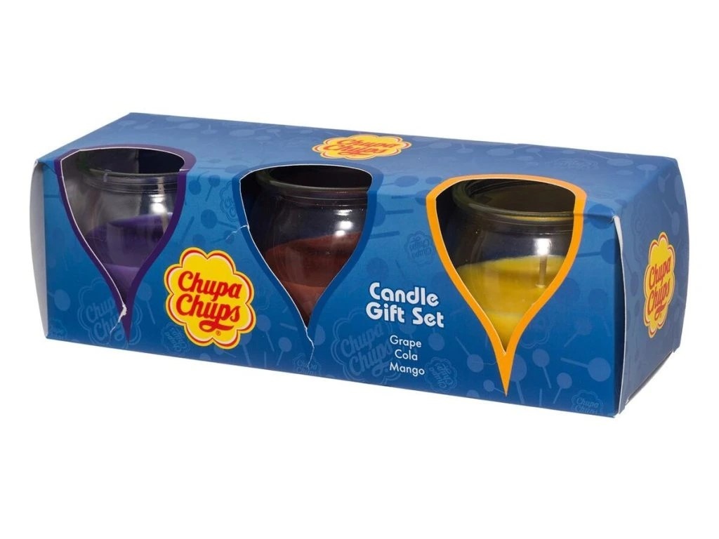Chupa Chups - Candle Gift Set 3 Geurkaarsen Grape, Cola en Mango
