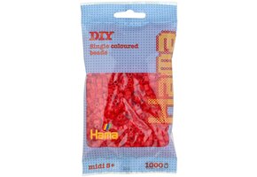 Strijkkralen Hama - 1000 Stuks - Rood Doorzichtig