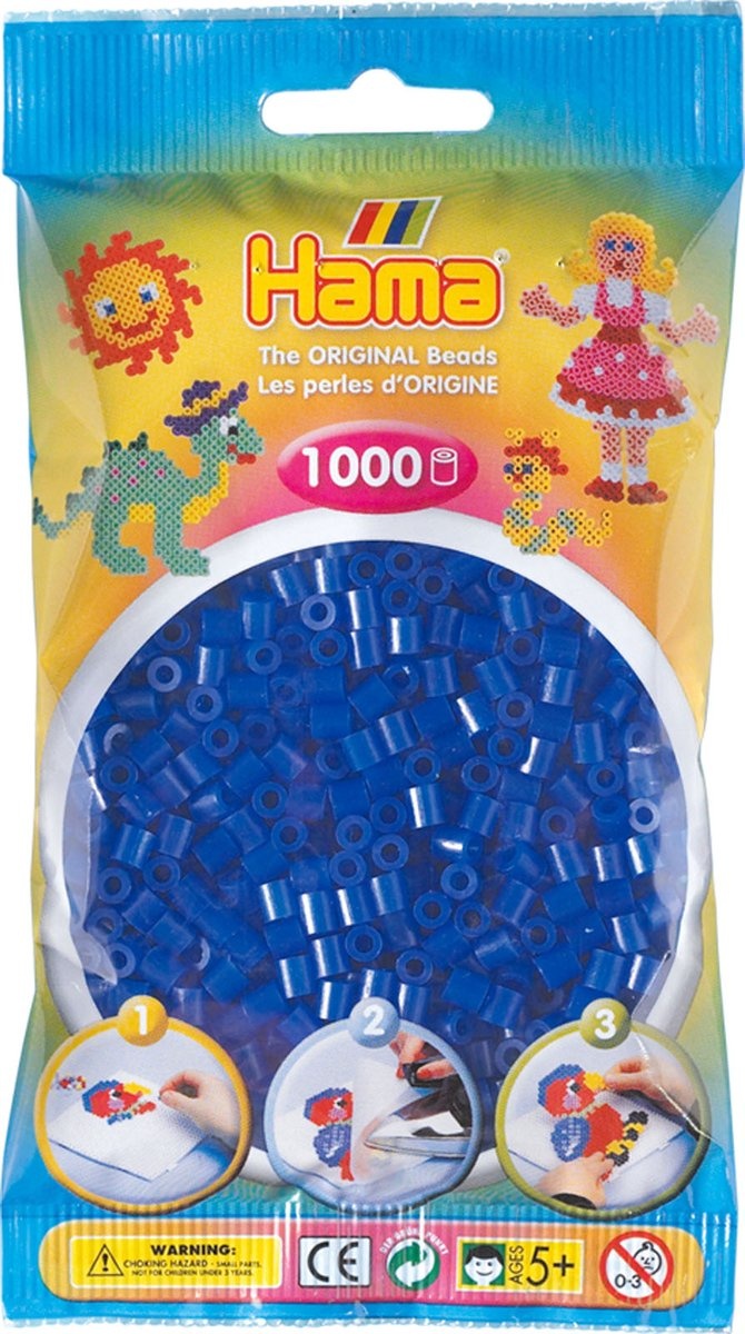 Strijkkralen Hama - 1000 Stuks - Blauw Neon