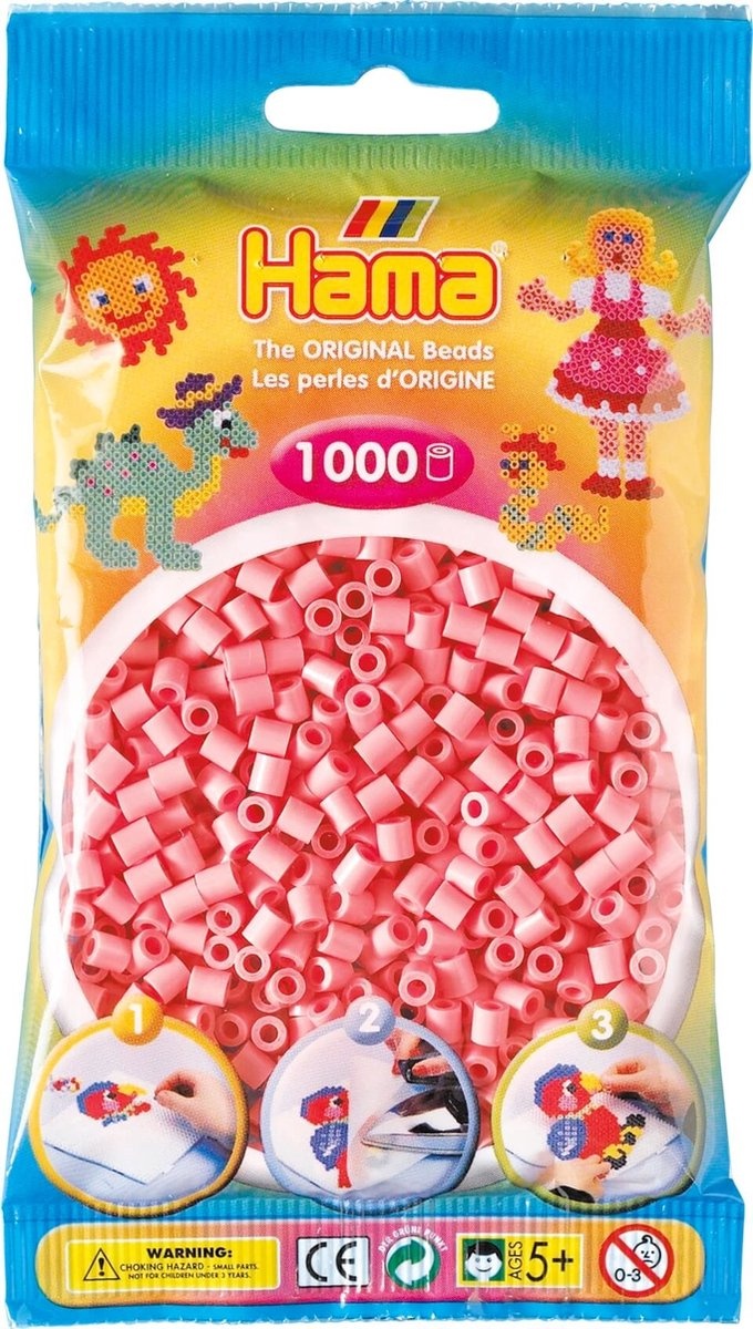 Hama Strijkkralen - 1000 stuks - Roze