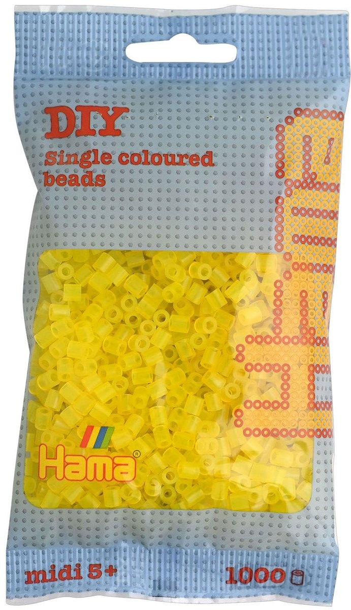 Hama Strijkkralen - 1000 Stuks - Geel Doorzichtig