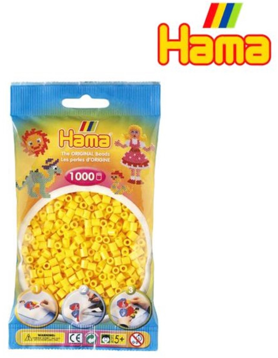 Hama Strijkkralen - 1000 stuks - Geel
