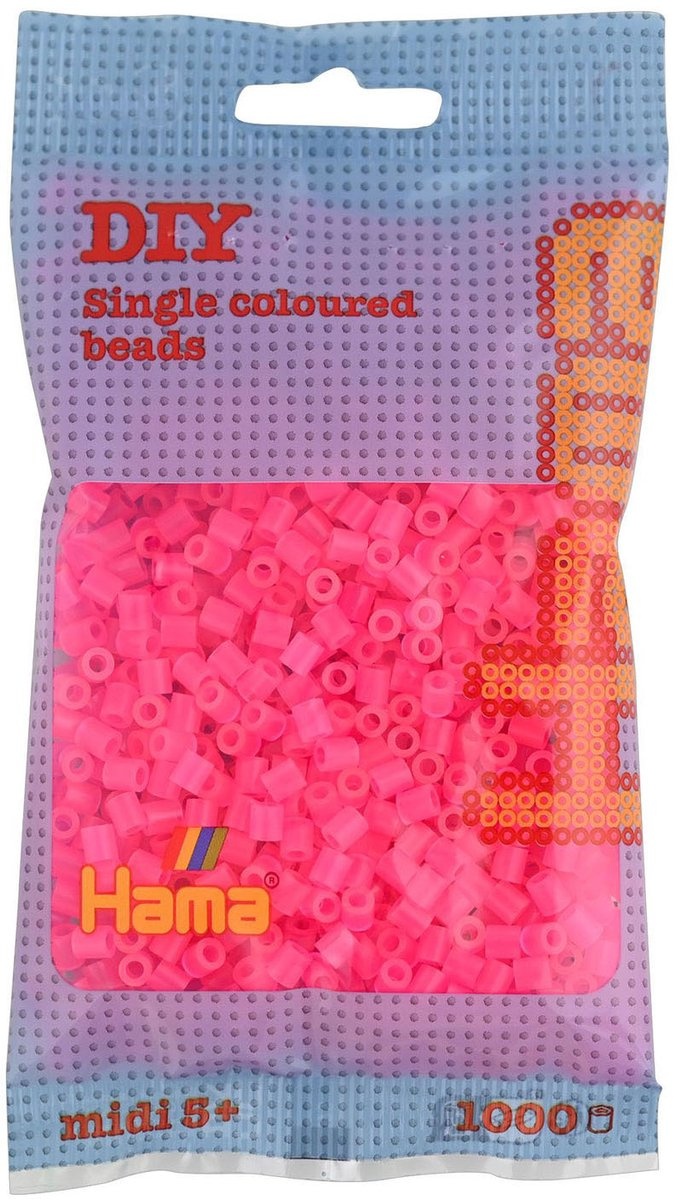 Hama Strijkkralen -1000 stuks - Neon roze