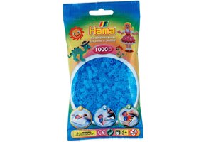 Hama Strijkkralen - 1000 stuks - Blauw transparant