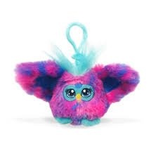 Furby Pluche Sleutelhanger 6cm roze/blauw