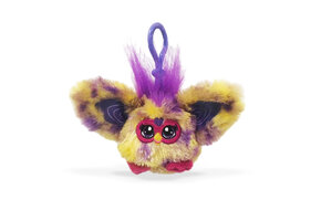 Furby Pluche Sleutelhanger 6cm geel/paars