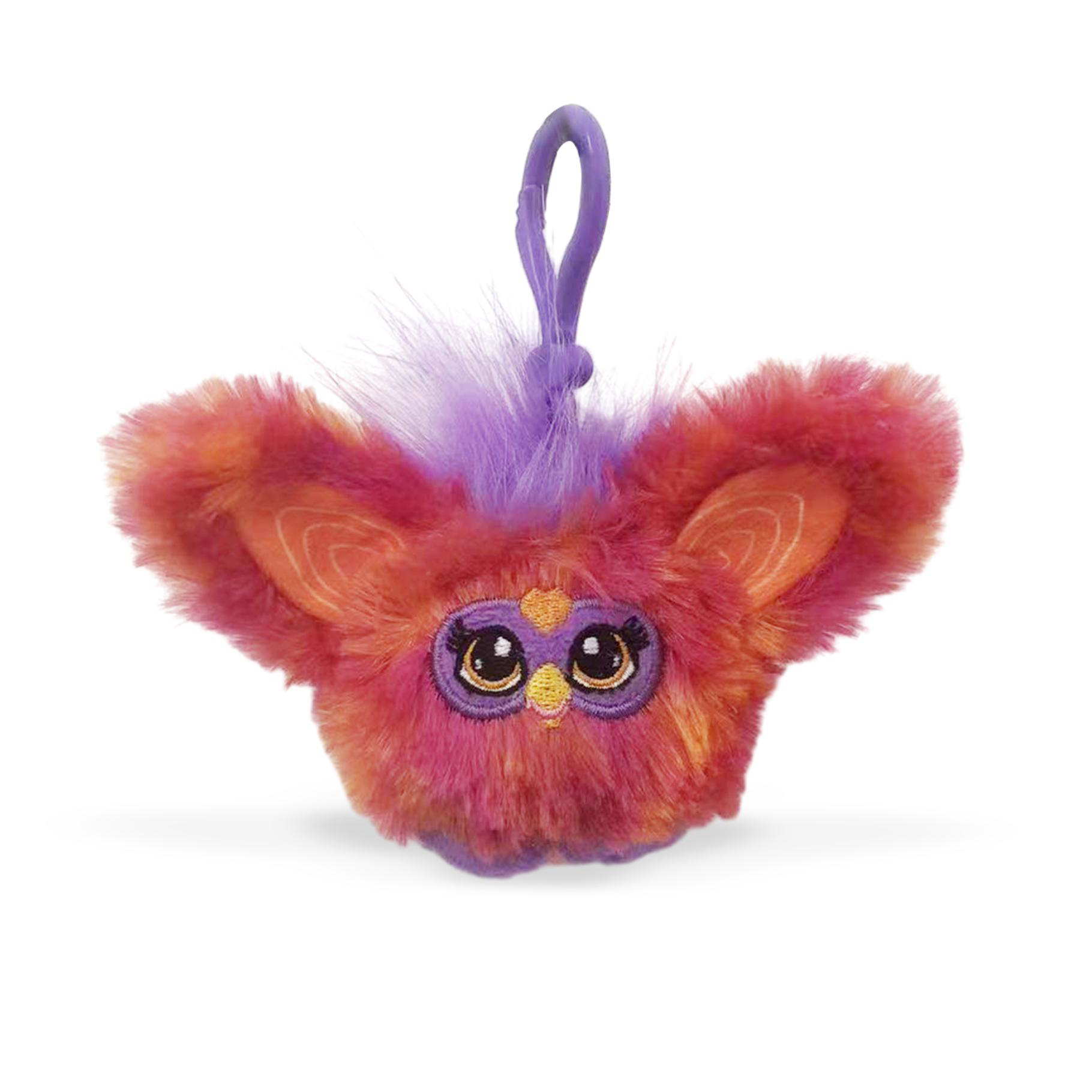 Furby Pluche Sleutelhanger 6cm roze/oranje