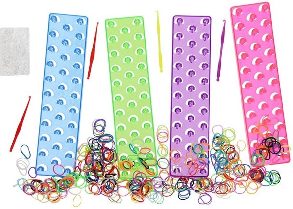 Loom bandjes starter set (200 delig) - 1 set assorti uitgeleverd