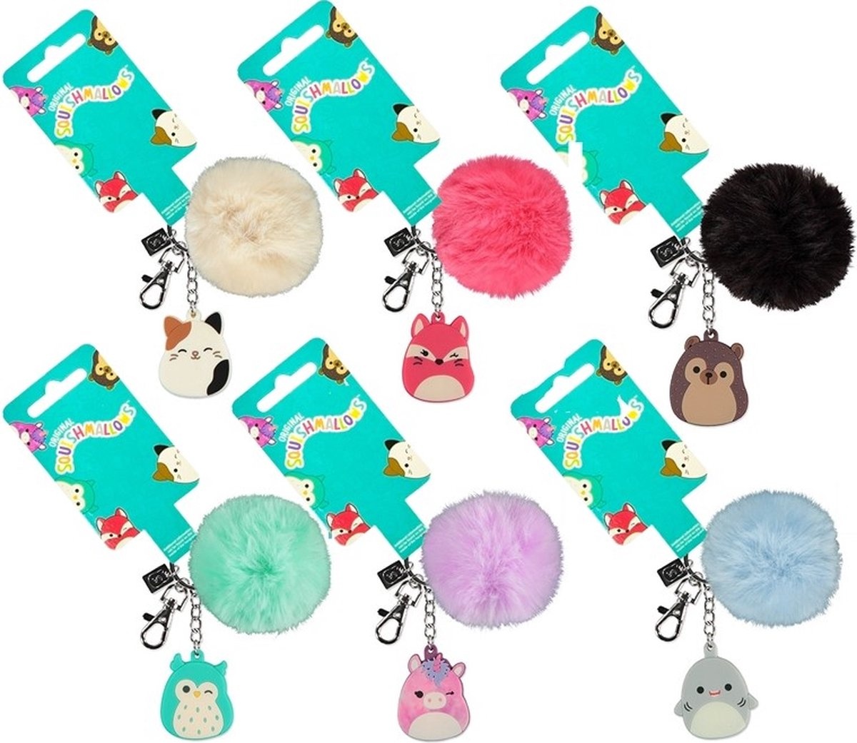 Squishmallows Sleutelhanger - 1 exemplaar assorti uitgeleverd