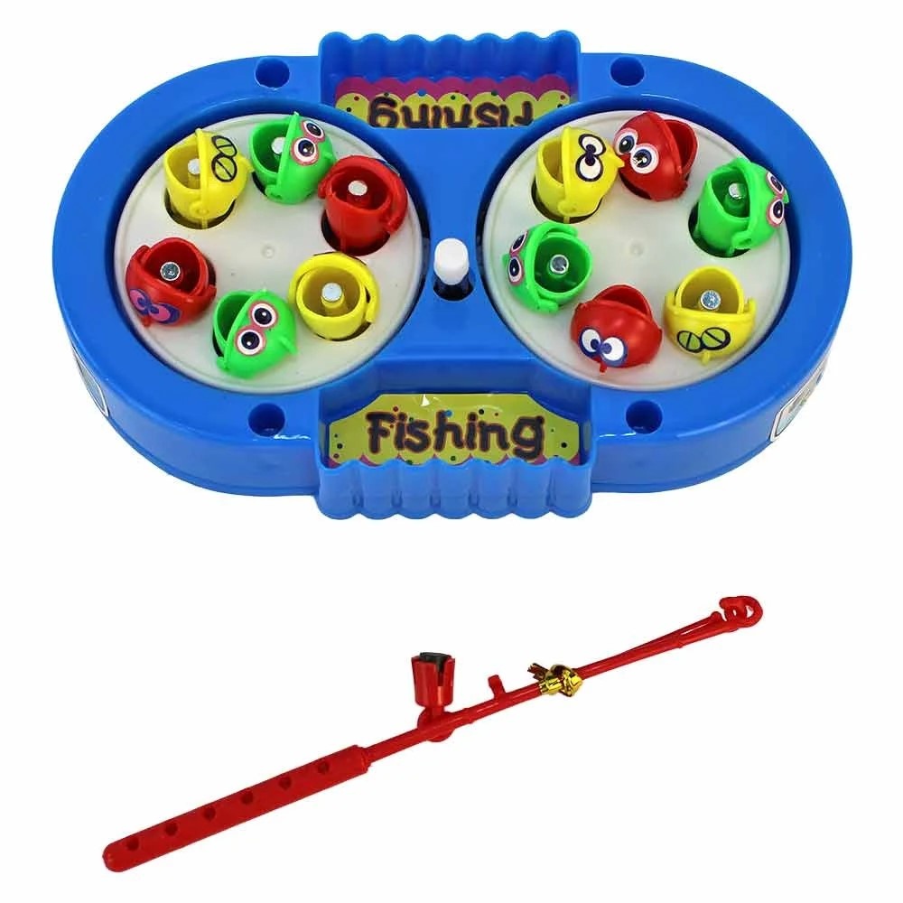 Mini opwindbaar visspel ca. 15 cm