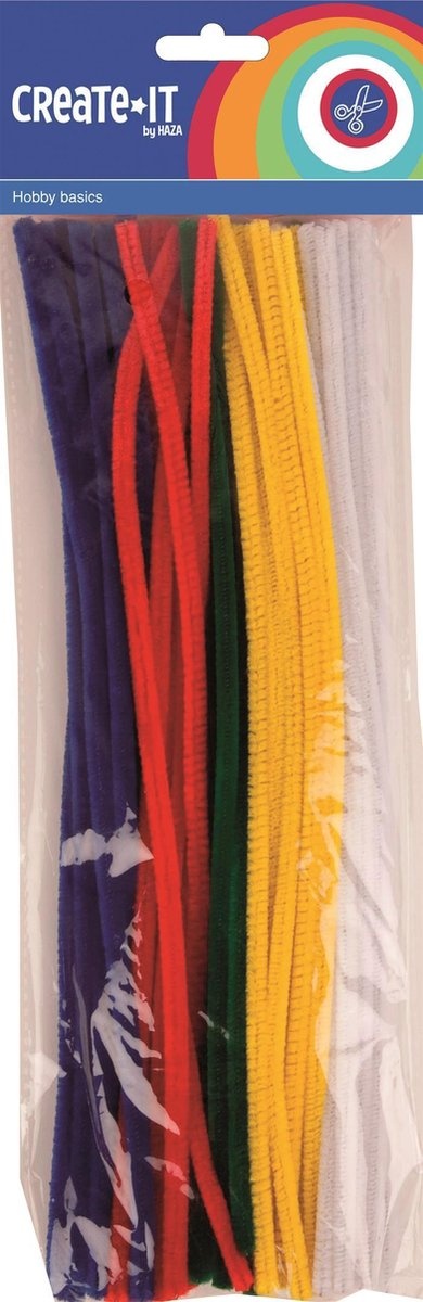 Chenille assorti Create-it 50 stuks - 1 set assorti uitgeleverd