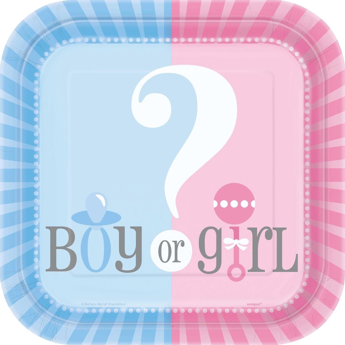 Gender Reveal Bordjes Boy or Girl 18 cm - 10 stuks