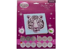 Crystal Art Diamond Painting Kaart Witte Tijger