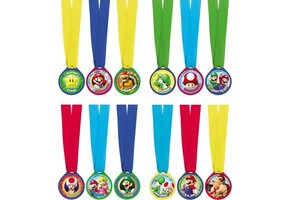 Amscan Medailles Super Mario Junior 12 Stuks