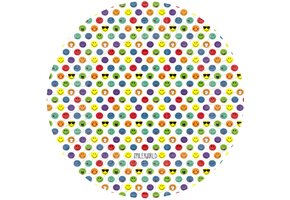 Amscan Feestborden Junior 23 Cm Karton wit/smiley 8 Stuks