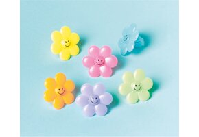 Traktatie Kunststof Ringen Bloemen 24 Stuks