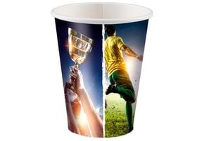 8 papieren bekertjes Football Forever 250ml
