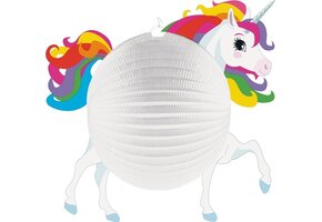 Lampion Eenhoorn regenboog Bol | 25cm
