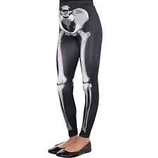Skelet Panty Zwart Wit halloween