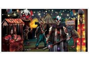 Horror Circus landschap banner 1,65 m x 85 cm