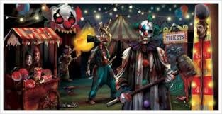 Horror Circus landschap banner 1,65 m x 85 cm