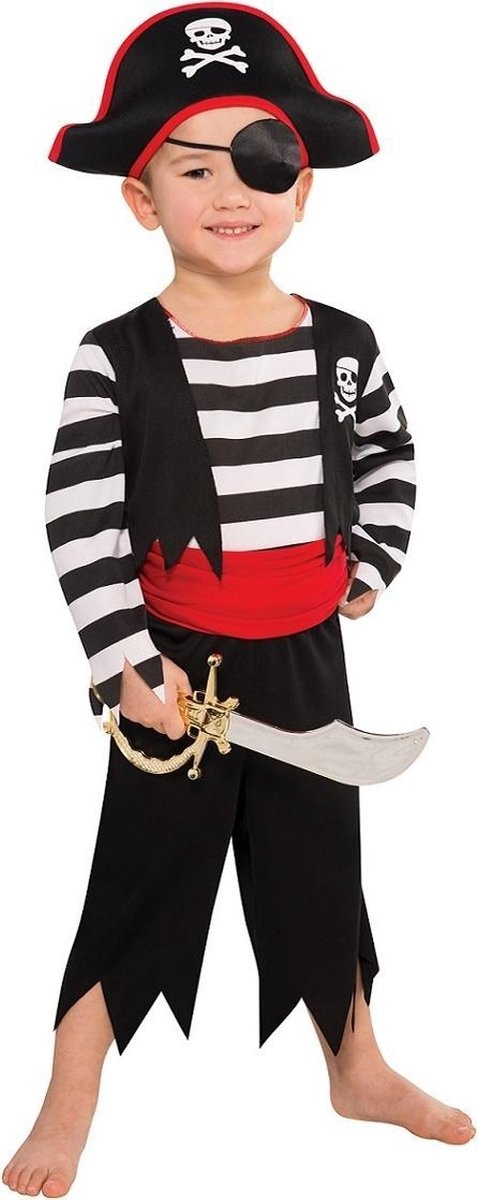 Piraten verkleedpak - kostuum voor kinderen - 3/4 jaar, 104 cm