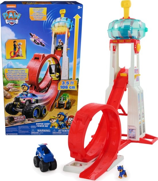 PAW Patrol Reddingswagens - Super Loop Uitkijktoren met licht en geluid