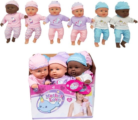 Mother Love - Babypop - Zachte Body - 31cm een assorti uitgeleverd
