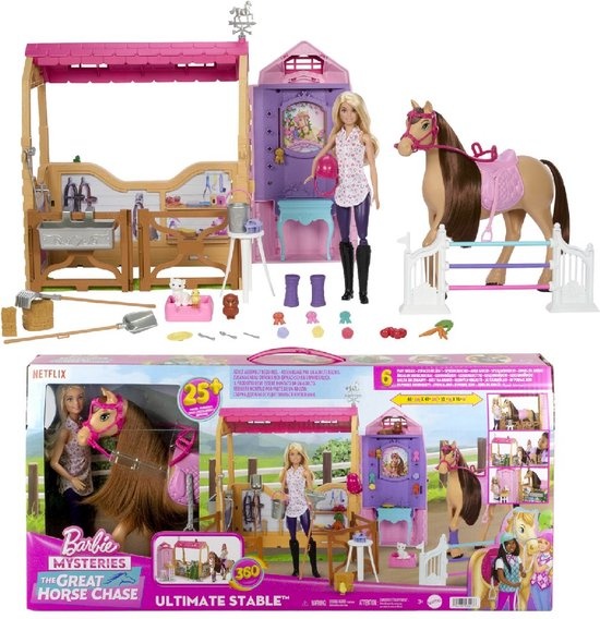Barbie Mysteries - The Great Horse Chase - Paard Droomstal Speelset