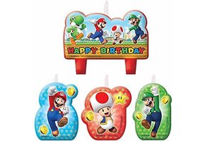Kaarsen set Super Mario 4-delig