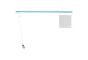 Lampionstok hout blauw met LED lampje 40cm - met Glow in the Dark stickers