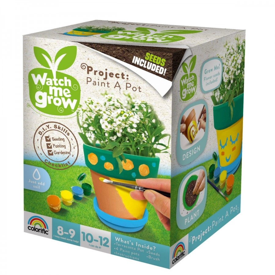 Watch Me Grow Paint A Pot Project - Beschilder je bloempotje incl. bloemzaad
