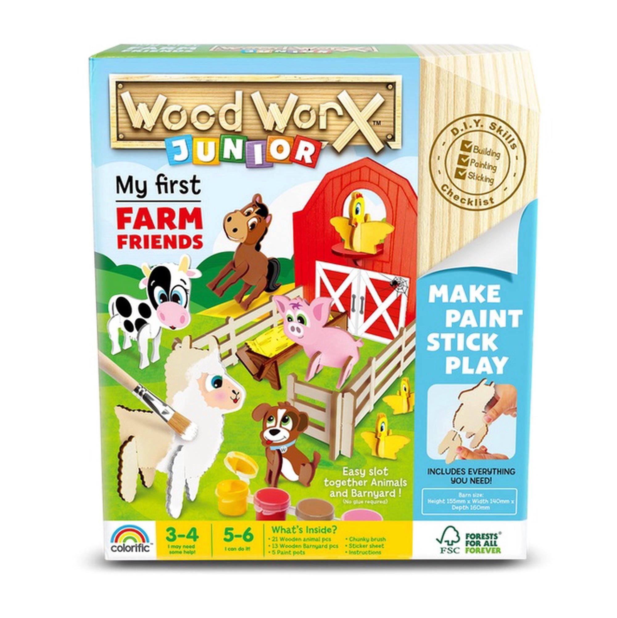 Colorific Wood Worx Junior - My First Farm Friends