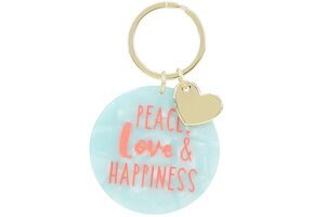 Depesche - Sleutelhanger Colours Club - Peace, Love & Hapiness